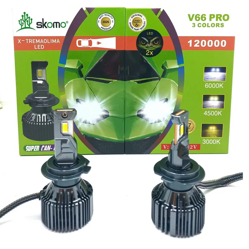 هدلایت V66 pro سه رنگ skomo