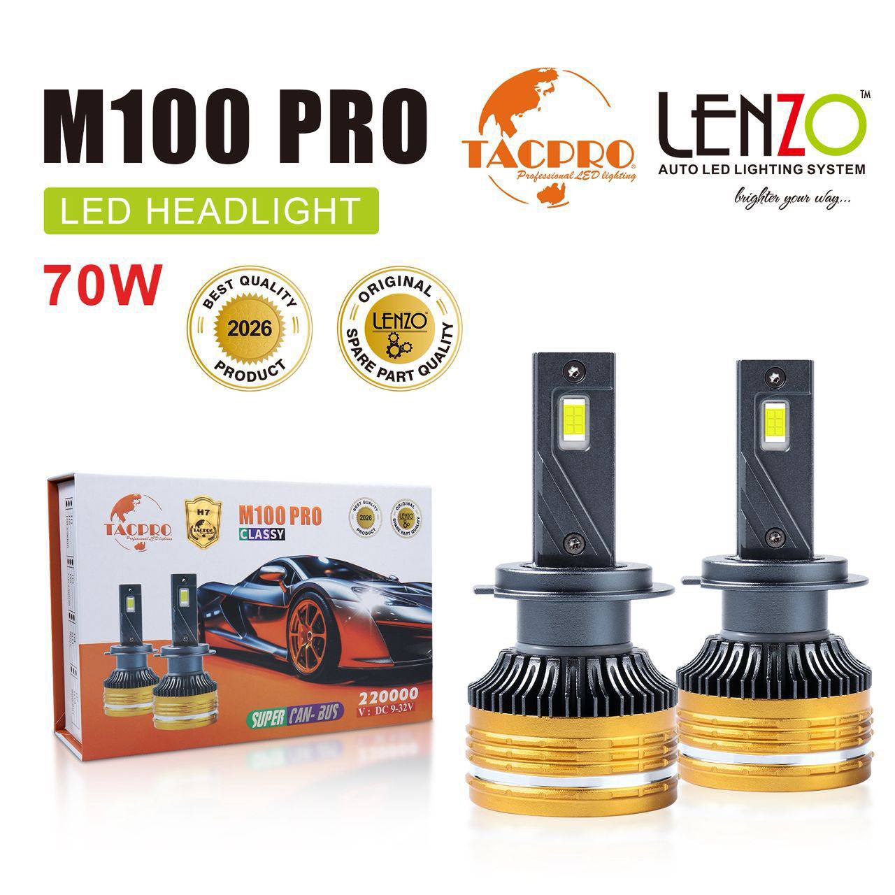 هدلایت M100 Pro برند لنزو 6000 کلوین (سفید)