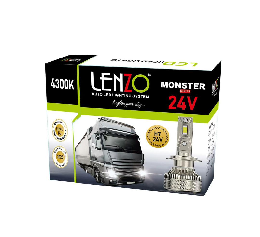 هدلایت MONSTER 24V 6000K (سفید یخی) برند لنزو