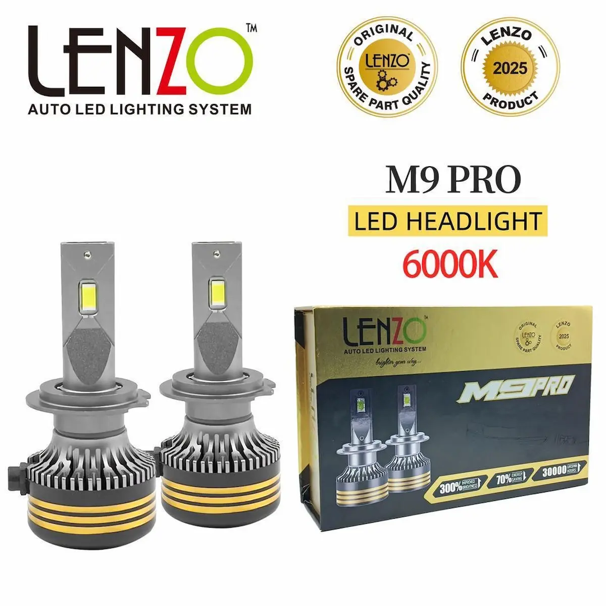 هدلایت M9 pro لنزو