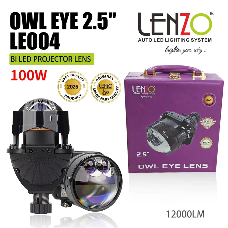 لنز اسپرت جغدی دو چشم چراغ خودرو کد 004 برند لنزو