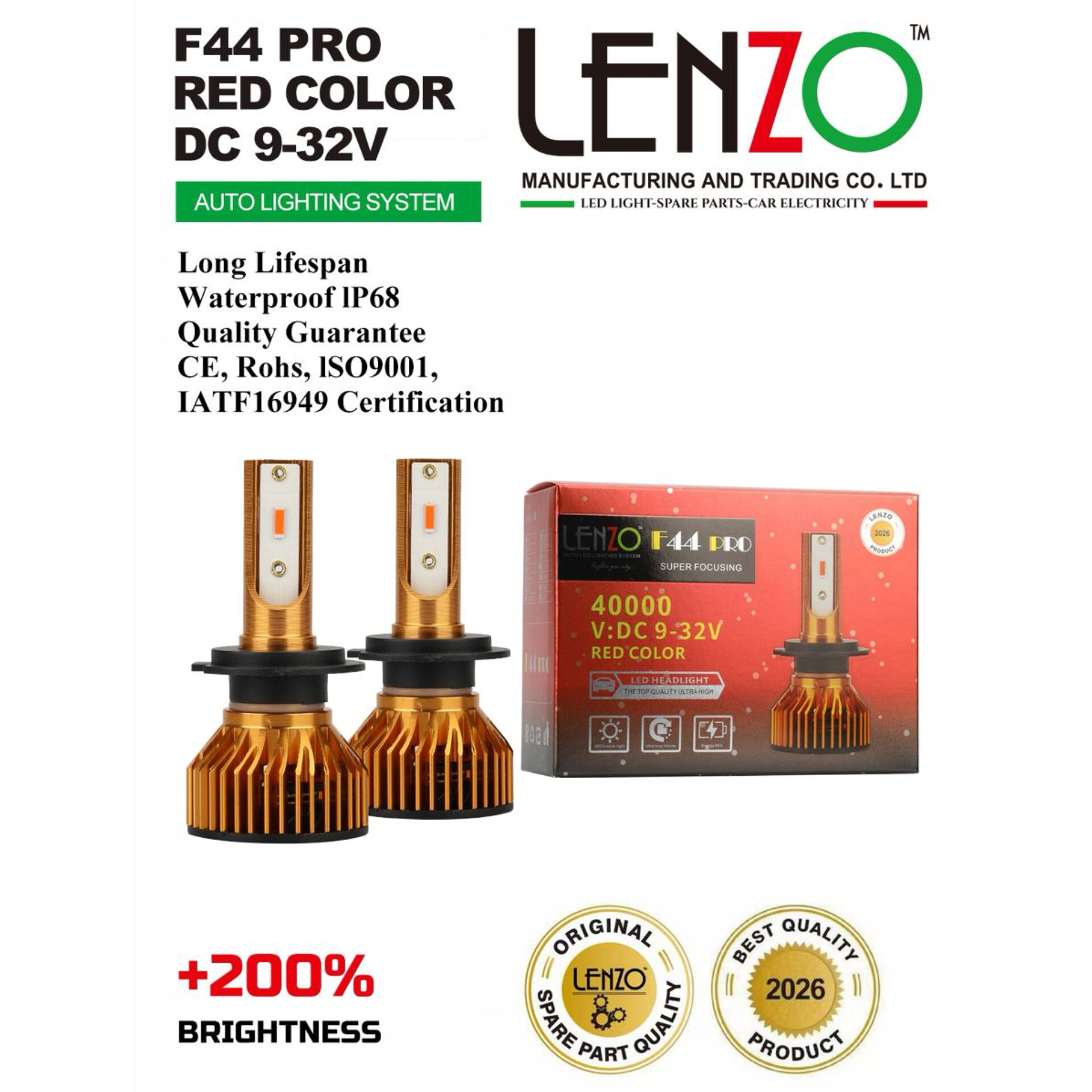 هدلایت F44 PRO برند لنزو