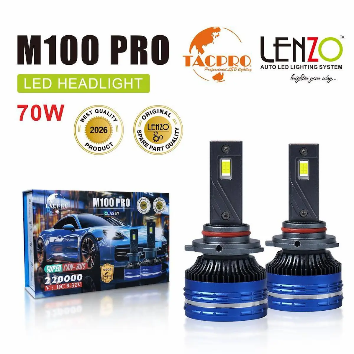 هدلایت M100 Pro برند لنزو 6000 کلوین (سفید)